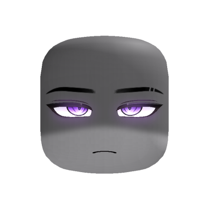 Powerful Shadowed Anime Boy Face (Purple)