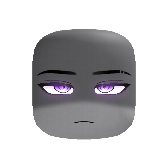 Powerful Shadowed Anime Boy Face (Purple)