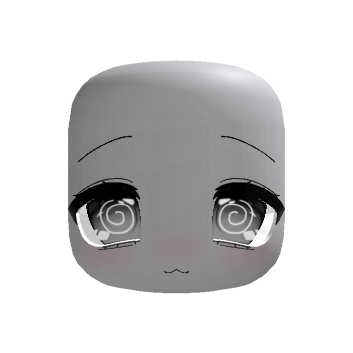 (Animated) Black Cute Chibi Calm Dizzy Face