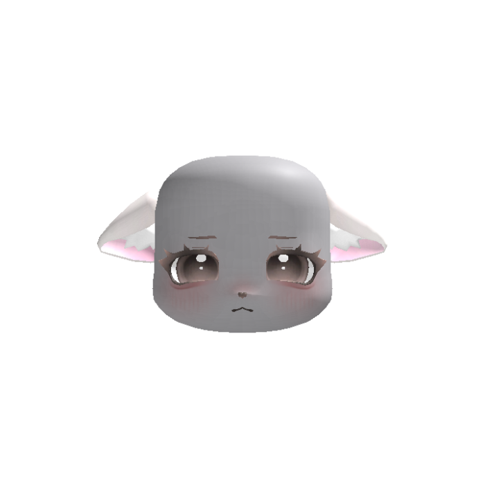 (animated) brown neko pouty kigurumi w white ears