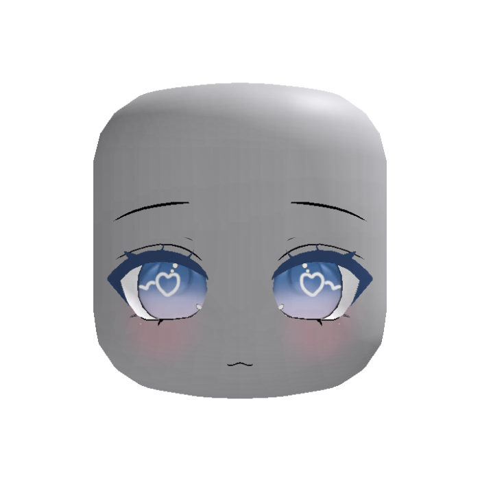 Blue Heart Pupils Face