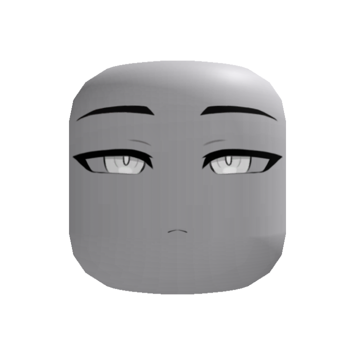 Tired Emo Boy Aura Face (White)