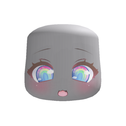 Pastel Rainbow Moe Face (Blue)