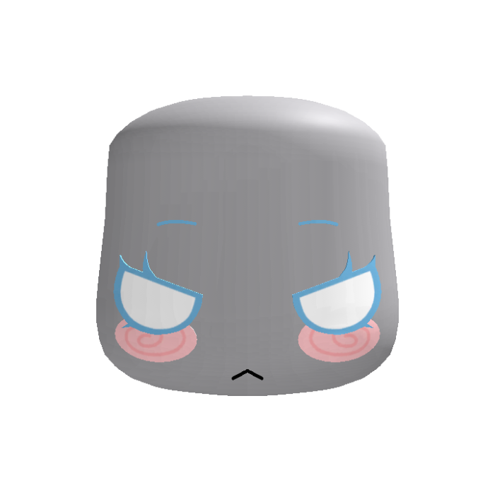 blue angry mii chibi blush