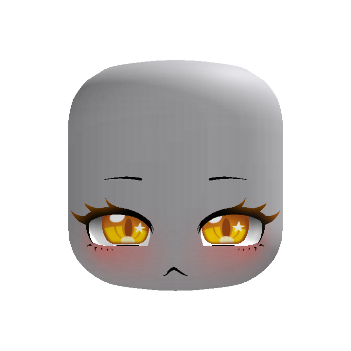(Animated) Yellow Cute Soft Sparkly Pouty Face