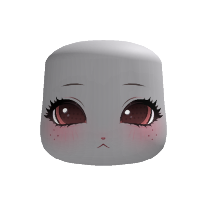 sweet kawaii moe bunny face (red)