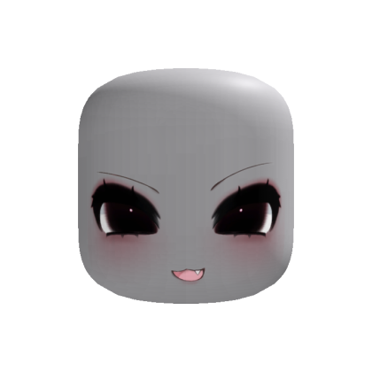 happy smug face - pure black