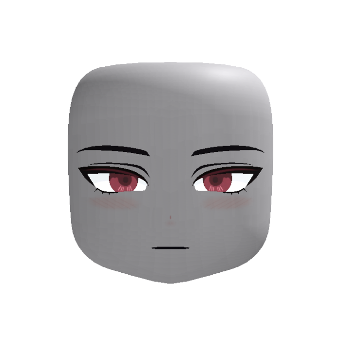 Retro Anime Face w/ Red Eyes