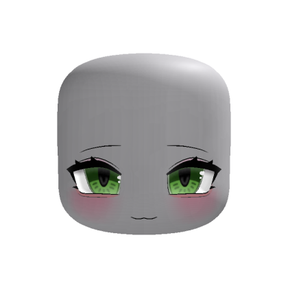 (animated) kawaii chibi smug moe face in green