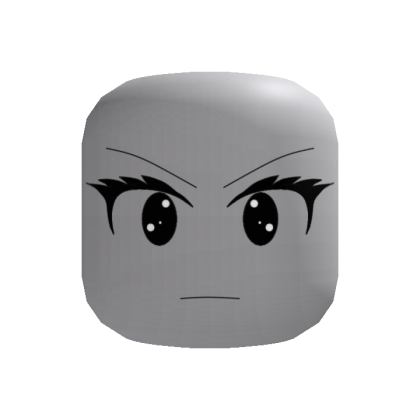 Angry Anime Girl Face Head