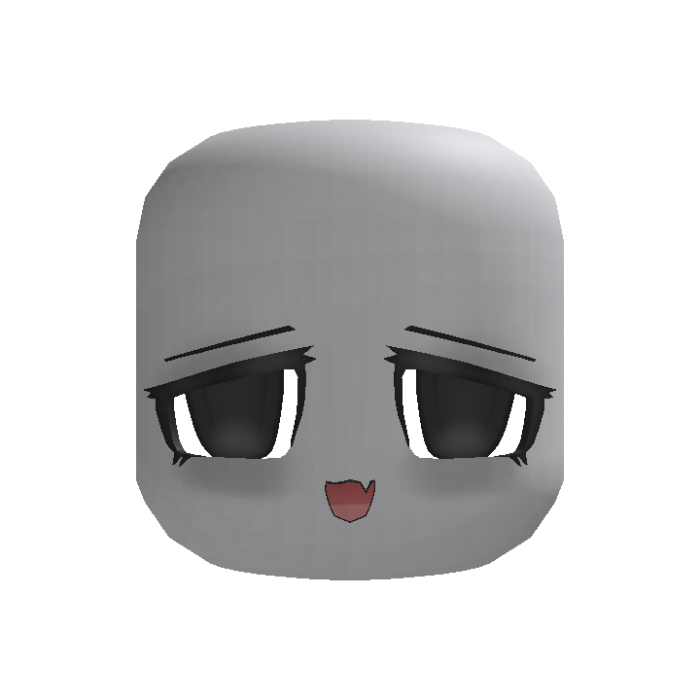 Cute Moe Grey Kawaii Heart Face
