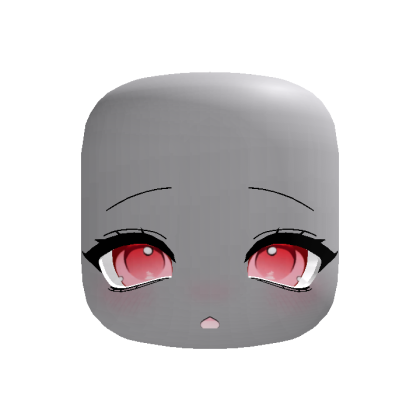 (Animated) Red Cute Chibi Neko Face