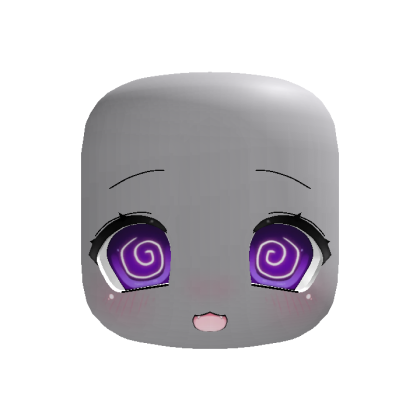 (Animated) Purple Cute Chibi Dizzy Face