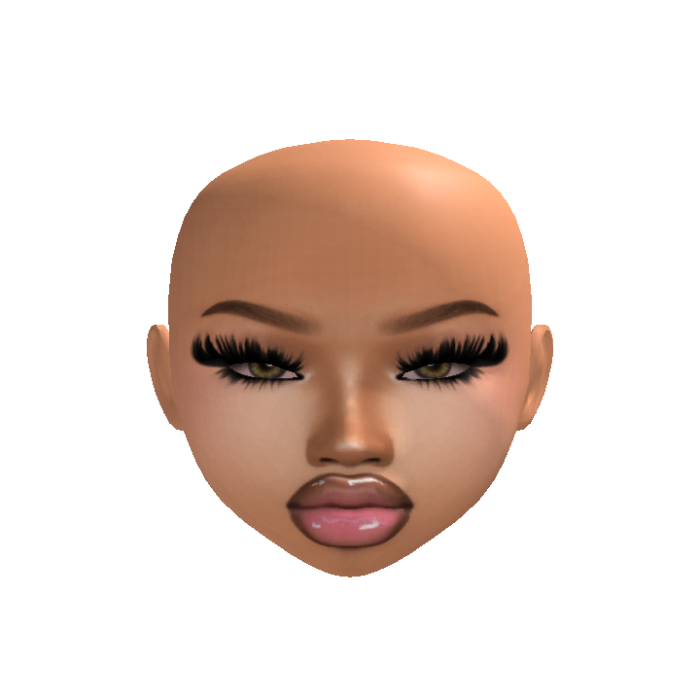 green Baddie IMVU mesh head makeup 92i realistic