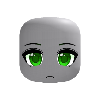 Green Tired Eyes Cute Emo Sad Bored Anime Face