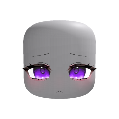 (Animated) Red Anime Moe Shy Eyes in Violet Purple