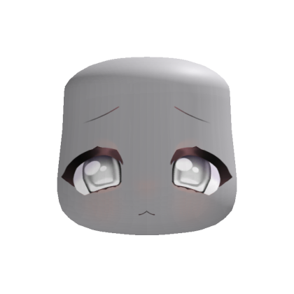 sad kitten shiny eyes kawaii face white