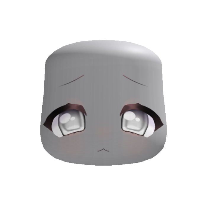 sad kitten shiny eyes kawaii face white