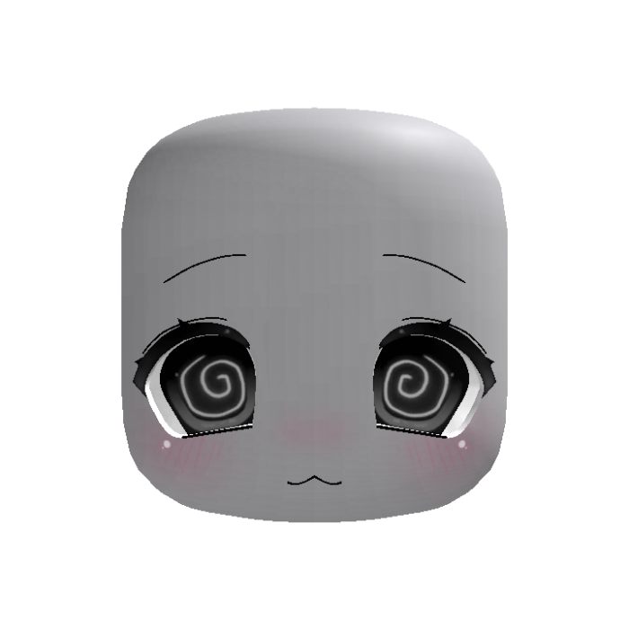 (Animated) Black Cute Chibi Dizzy Face