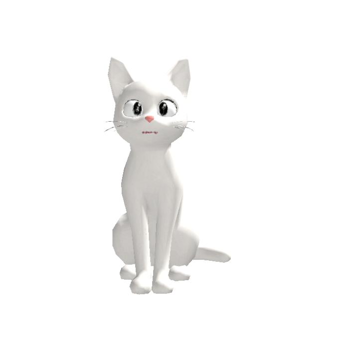 Thin White Cat Head