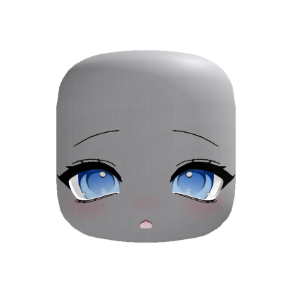 (Animated) Blue Cute Chibi Neko Face