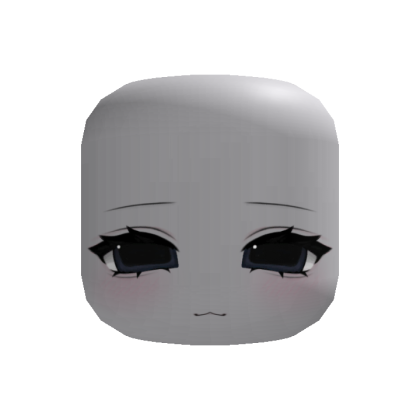 cute shy moe chibi smirk lashes face