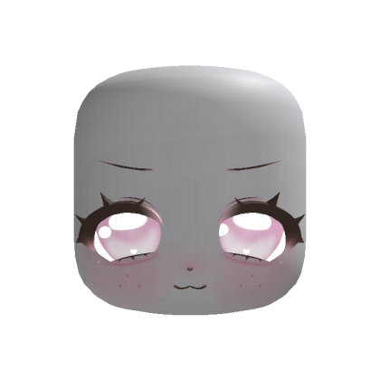 🐾 cute kawaii puppy stare face pink (animated)