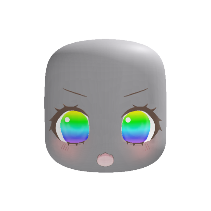(animated) Rainbow Cute Chibi Amazed Face