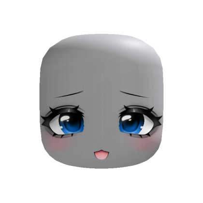 kawaii pleading puppy cute moe face blue