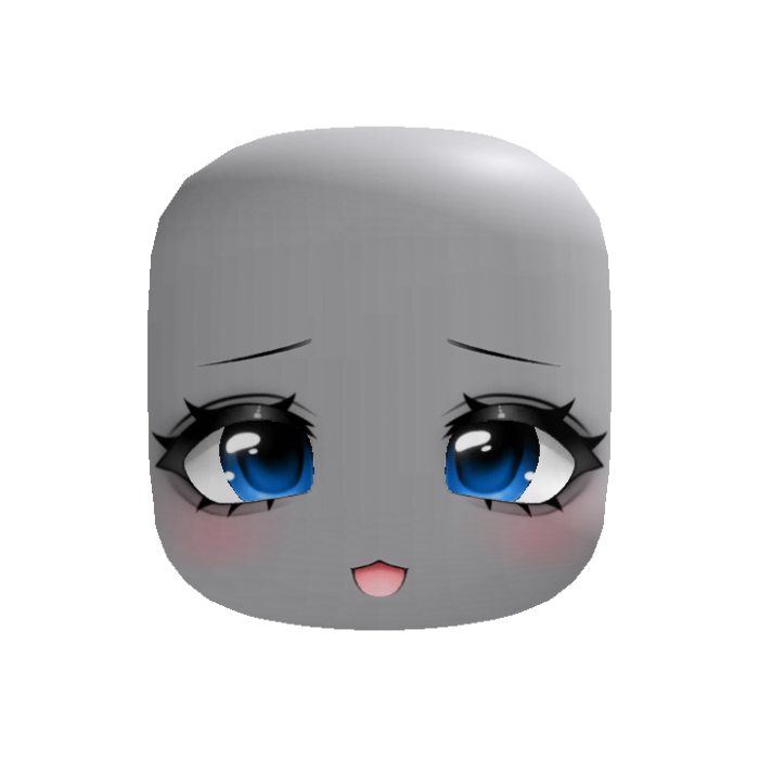 kawaii pleading puppy cute moe face blue