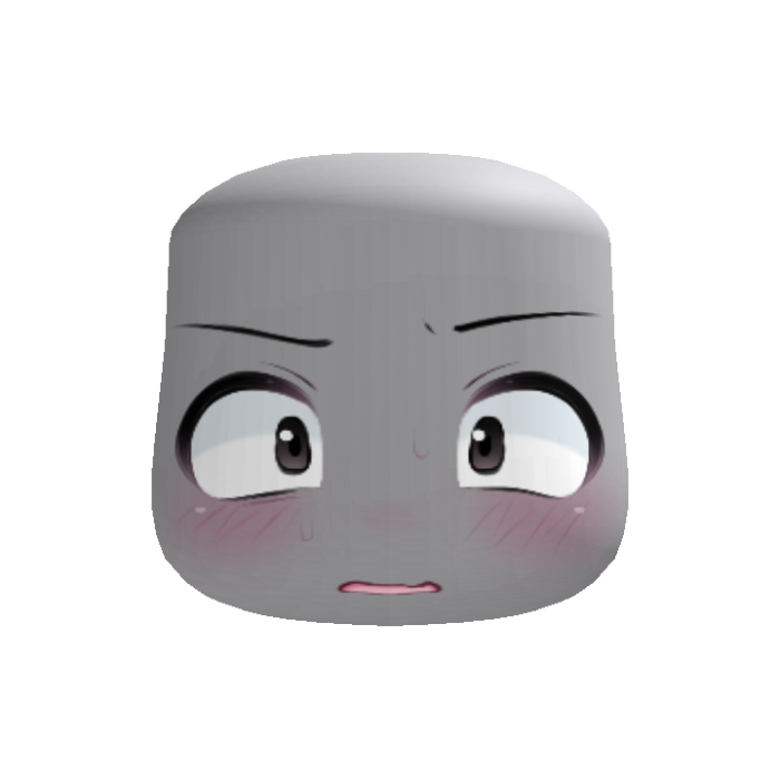 O///O kawaii embarrassed chibi black