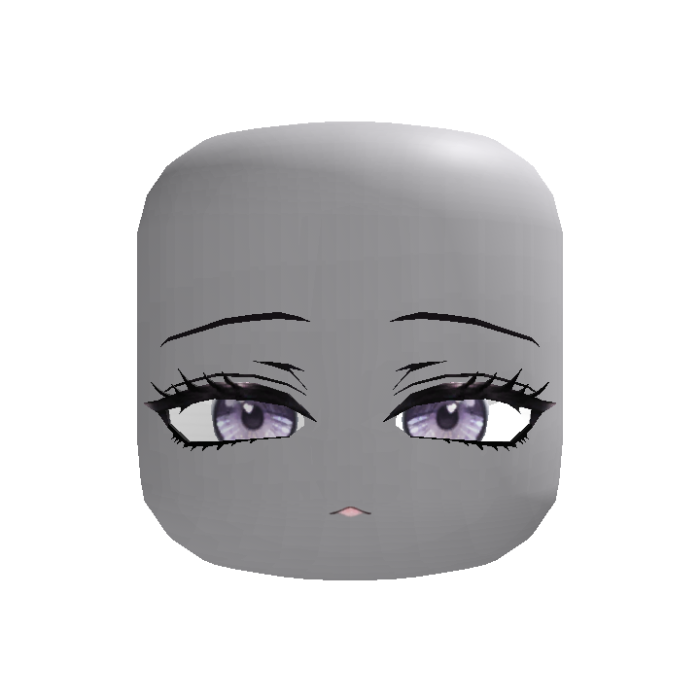 Kawaii Chibi Face (purple eye)