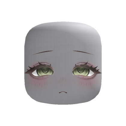 Cute Sleepy Jirai Face (Pastel Green)