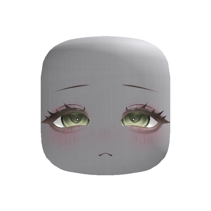 Cute Sleepy Jirai Face (Pastel Green)