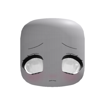 (animated) cute sad moe chibi soft face white