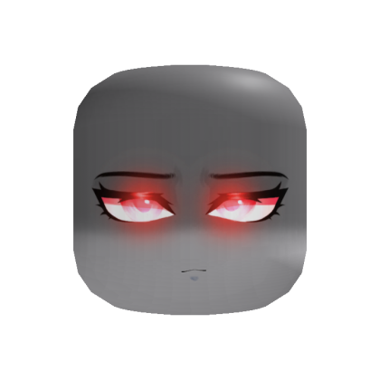Shadowed Face With Red Glowing Eyes