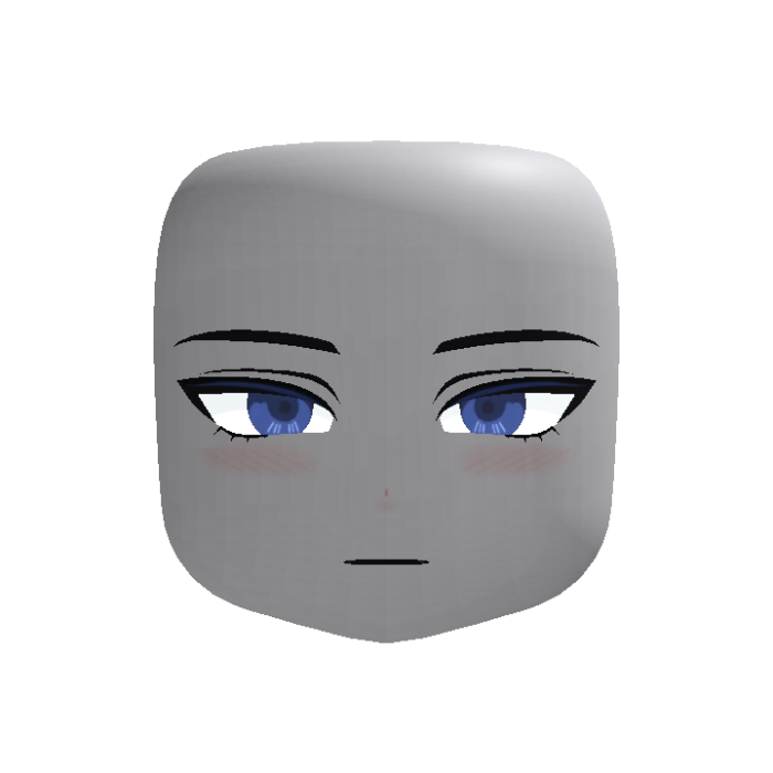 Retro Anime Face w/ Deep Blue Eyes