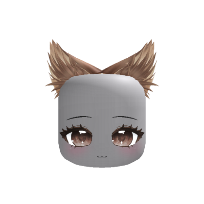 kawaii kigurumi anime chibi w/ ears (brown)