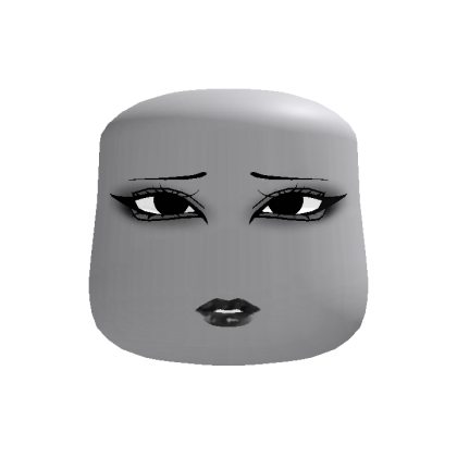 displeased goth woman make-up face