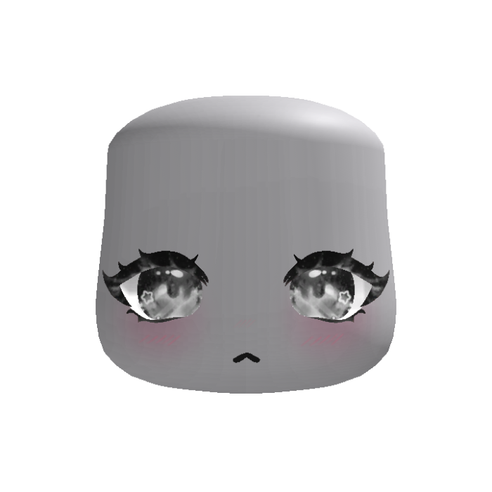 Sparkling Glittering Anime Face (Black)