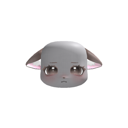(animated) black neko pouty kigurumi w brown ears