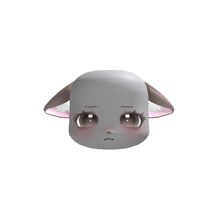 (animated) black neko pouty kigurumi w brown ears