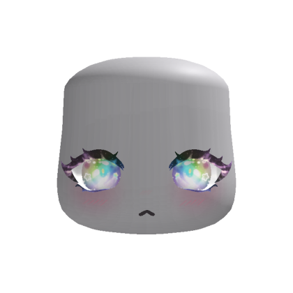 Sparkling Glittering Anime Face (Rainbow)