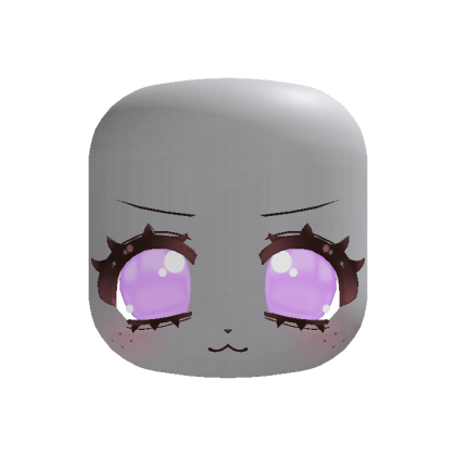 🐶 kawaii bashful puppy face in purple