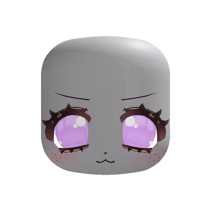 🐶 kawaii bashful puppy face in purple