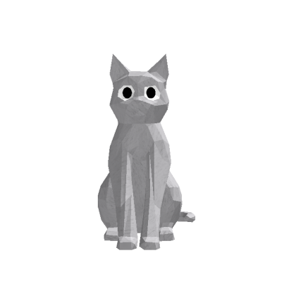 Sitting Cat Recolorable Head