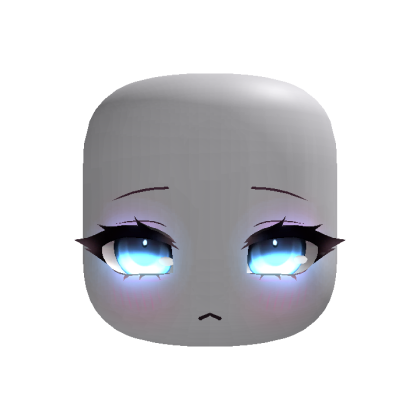 (GLOWING) cute bright blue glowy anime eyes