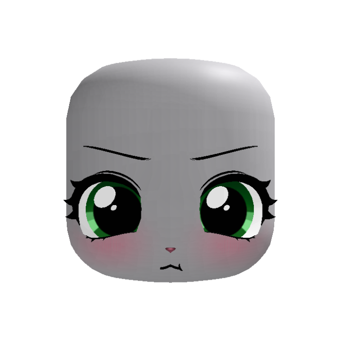 💢(｡•ˇ‸ˇ•｡) sweet angry bunny face in dark green