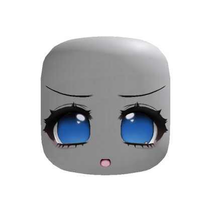 (Animated) Adorable Kawaii Moe Blue Excited Face
