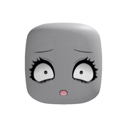creepy cute surprised chibi girl face